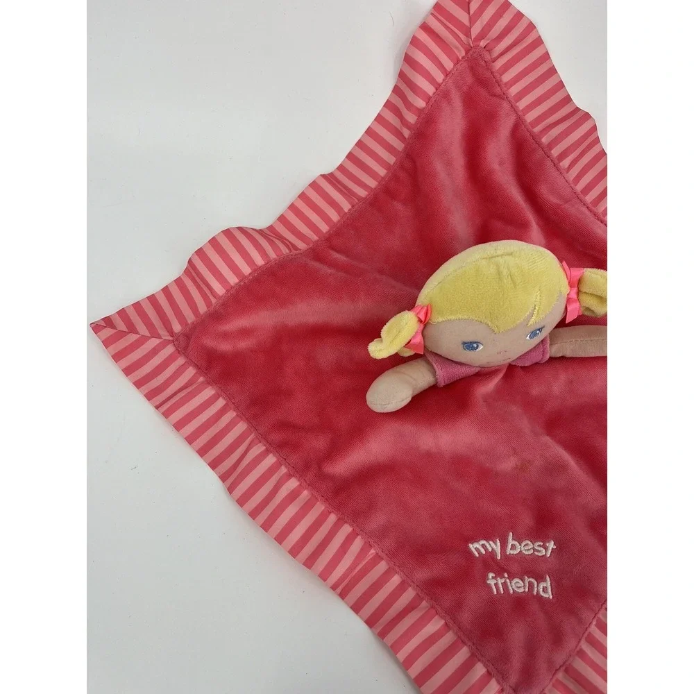 Garanimals My Best Friend Lovey Pink Security Blanket Plush Blonde Pigtails Girl